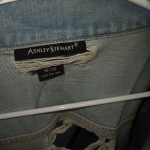 Ashley Stewart distressed jean jacket size 18/20